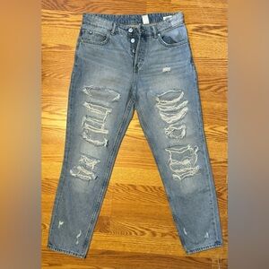 H&M slim straight high rise jeans
